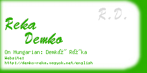 reka demko business card